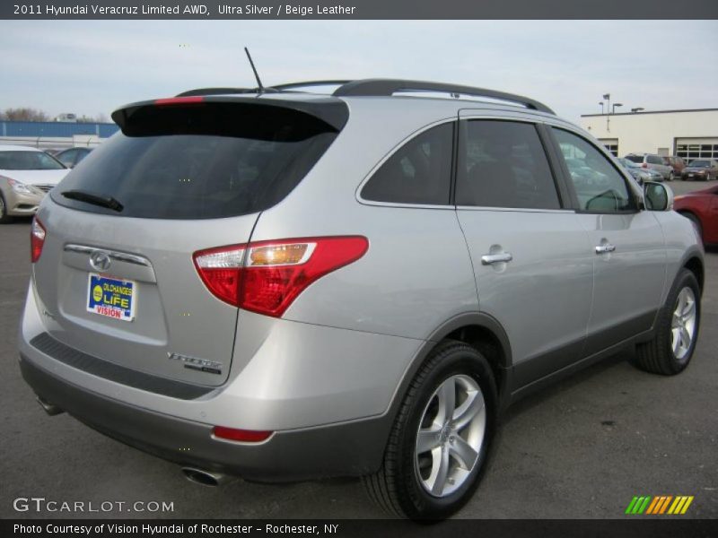 Ultra Silver / Beige Leather 2011 Hyundai Veracruz Limited AWD