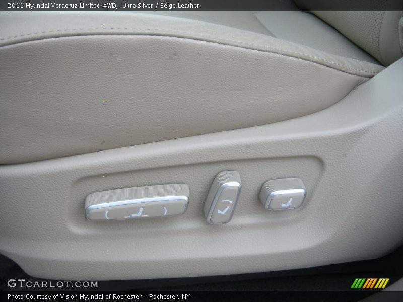 Ultra Silver / Beige Leather 2011 Hyundai Veracruz Limited AWD