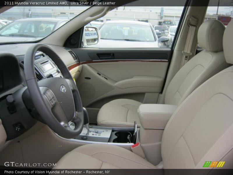  2011 Veracruz Limited AWD Beige Leather Interior