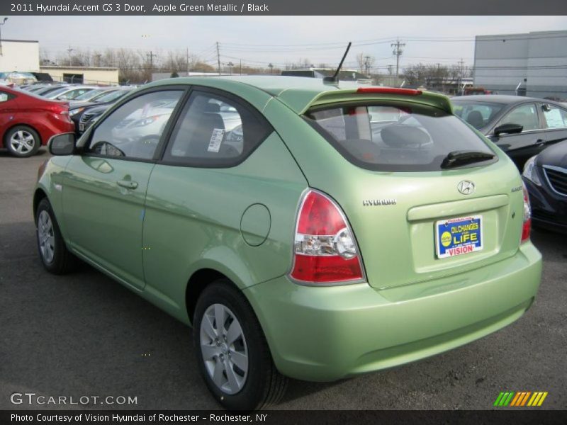 Apple Green Metallic / Black 2011 Hyundai Accent GS 3 Door