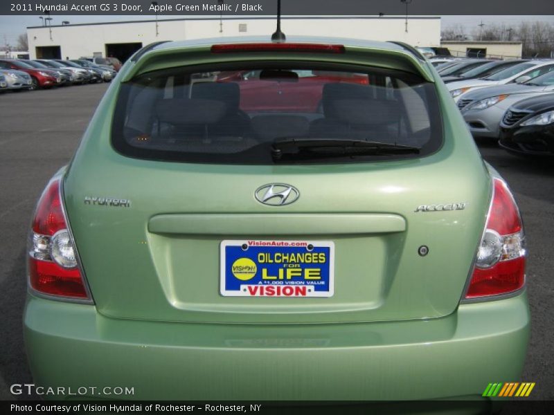 Apple Green Metallic / Black 2011 Hyundai Accent GS 3 Door