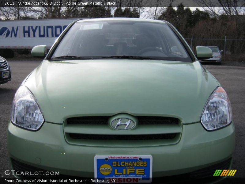 Apple Green Metallic / Black 2011 Hyundai Accent GS 3 Door