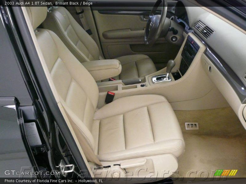 Brilliant Black / Beige 2003 Audi A4 1.8T Sedan