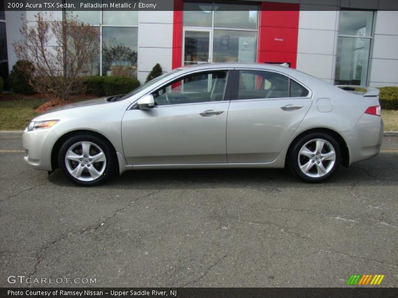 Palladium Metallic / Ebony 2009 Acura TSX Sedan