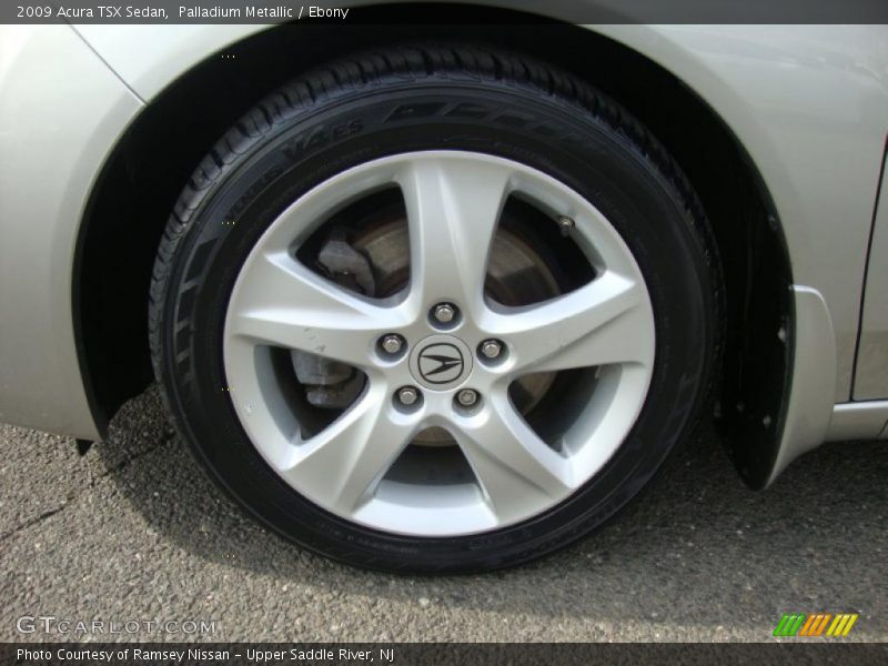 Palladium Metallic / Ebony 2009 Acura TSX Sedan
