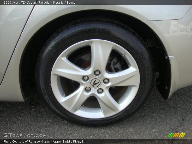 Palladium Metallic / Ebony 2009 Acura TSX Sedan