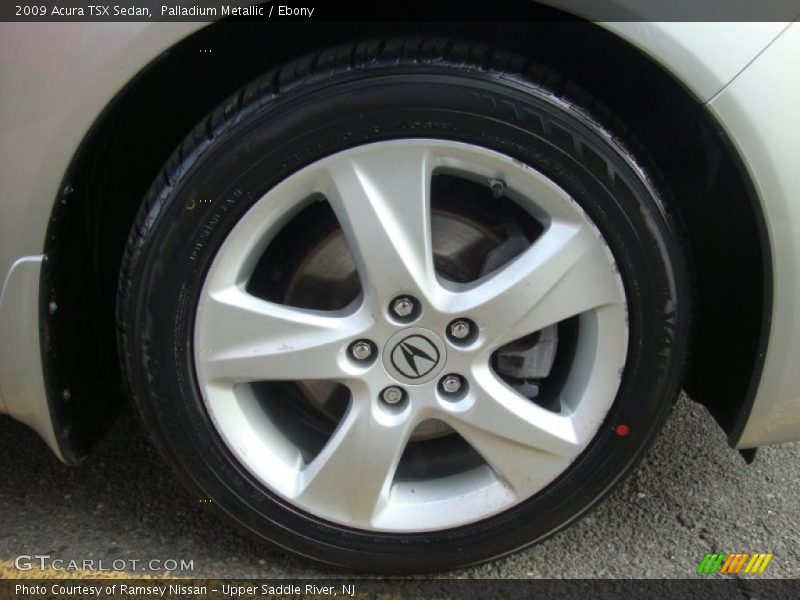 Palladium Metallic / Ebony 2009 Acura TSX Sedan