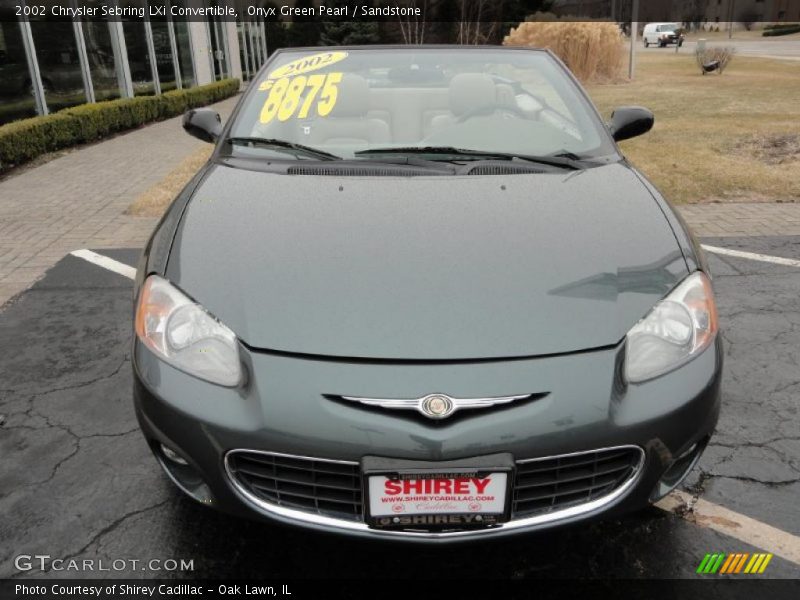 Onyx Green Pearl / Sandstone 2002 Chrysler Sebring LXi Convertible