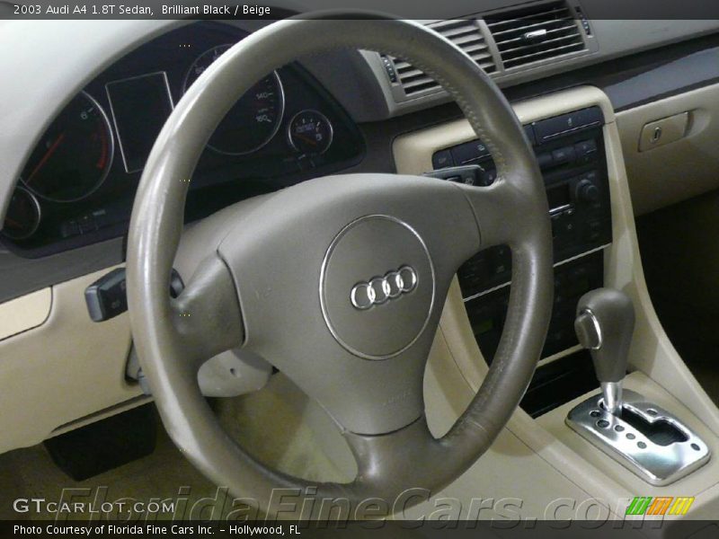 Brilliant Black / Beige 2003 Audi A4 1.8T Sedan