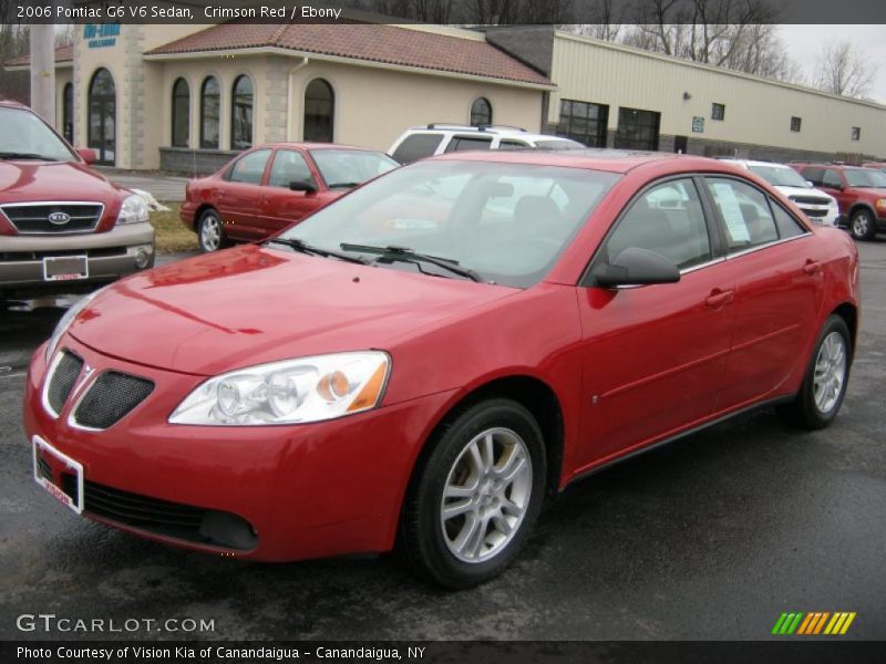 Crimson Red / Ebony 2006 Pontiac G6 V6 Sedan