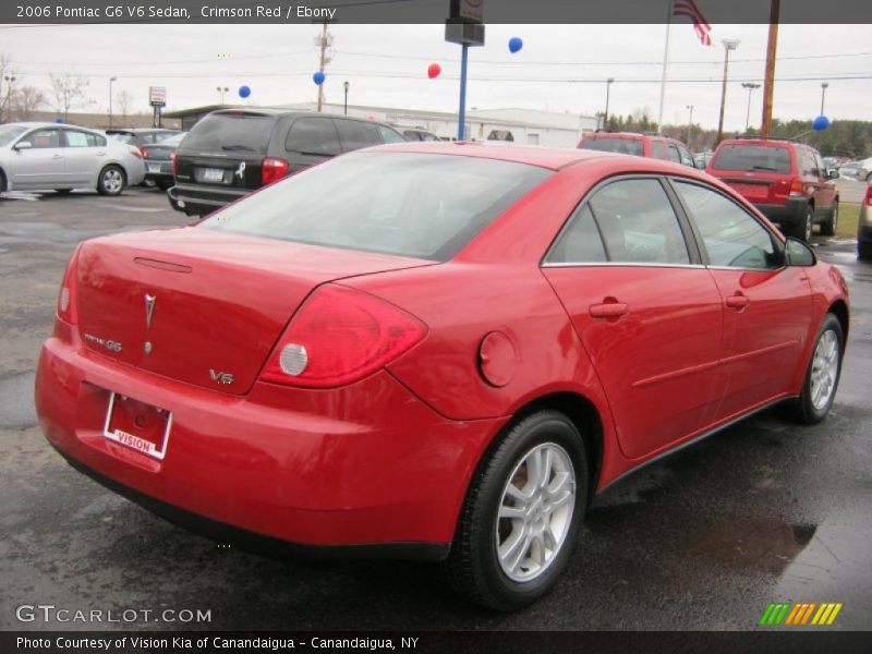 Crimson Red / Ebony 2006 Pontiac G6 V6 Sedan