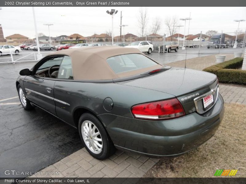 Onyx Green Pearl / Sandstone 2002 Chrysler Sebring LXi Convertible