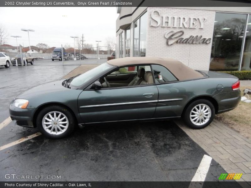 Onyx Green Pearl / Sandstone 2002 Chrysler Sebring LXi Convertible