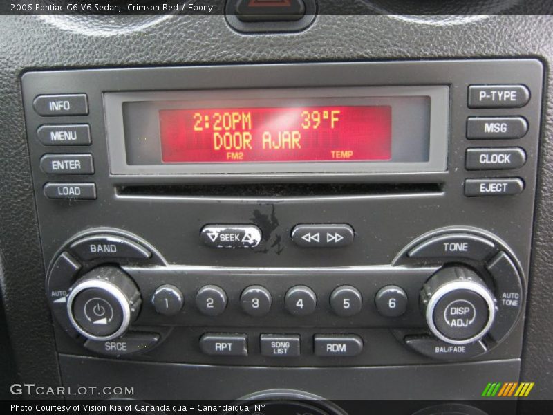 Crimson Red / Ebony 2006 Pontiac G6 V6 Sedan