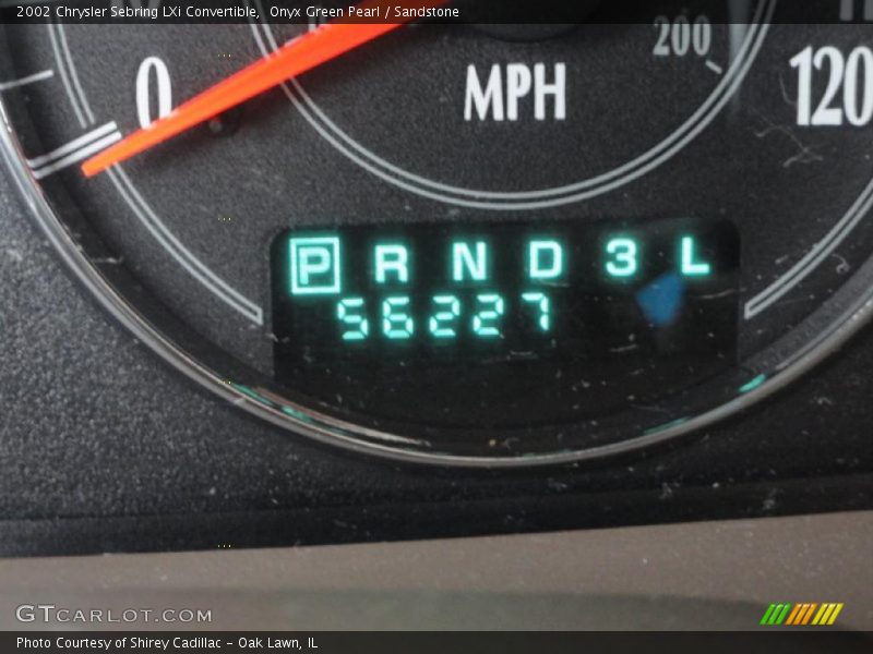 Onyx Green Pearl / Sandstone 2002 Chrysler Sebring LXi Convertible