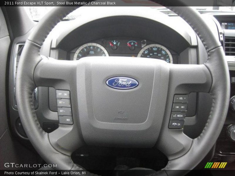Steel Blue Metallic / Charcoal Black 2011 Ford Escape XLT Sport