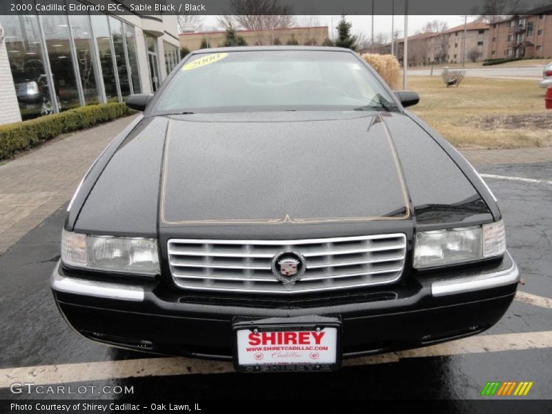 Sable Black / Black 2000 Cadillac Eldorado ESC