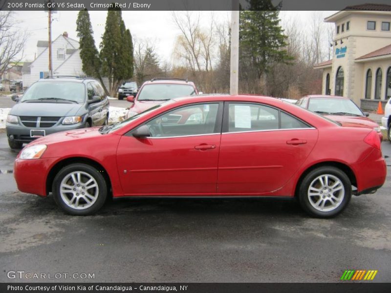 Crimson Red / Ebony 2006 Pontiac G6 V6 Sedan