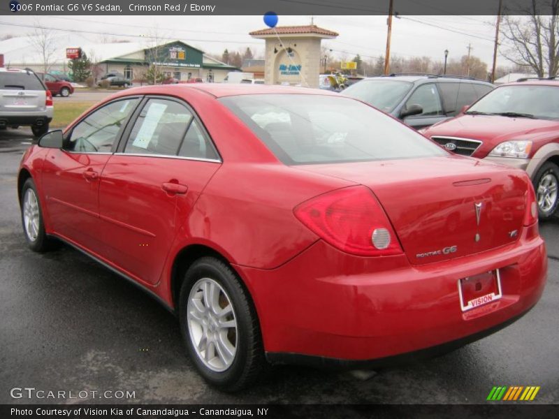 Crimson Red / Ebony 2006 Pontiac G6 V6 Sedan