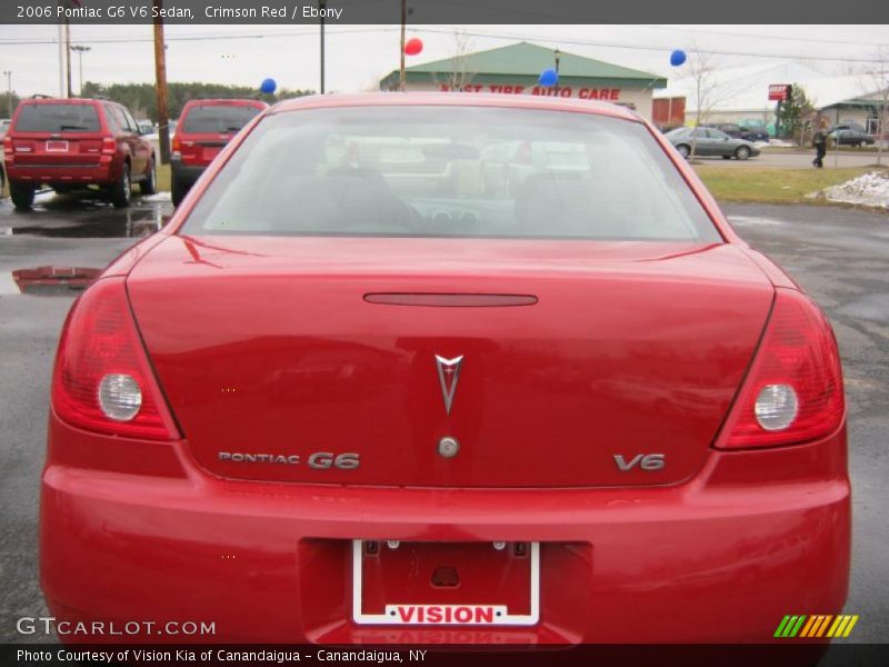 Crimson Red / Ebony 2006 Pontiac G6 V6 Sedan