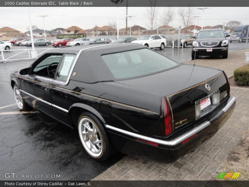 Sable Black / Black 2000 Cadillac Eldorado ESC