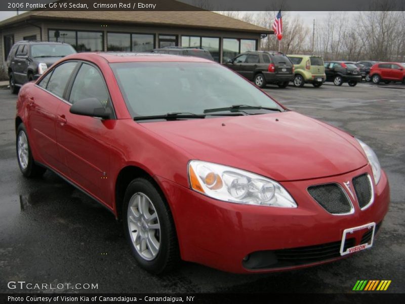Crimson Red / Ebony 2006 Pontiac G6 V6 Sedan
