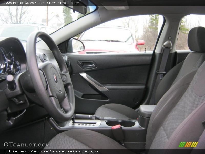Crimson Red / Ebony 2006 Pontiac G6 V6 Sedan