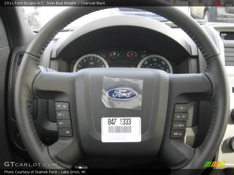 Steel Blue Metallic / Charcoal Black 2011 Ford Escape XLT