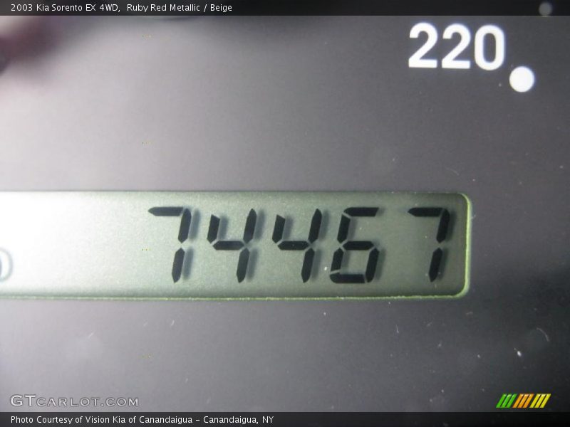Ruby Red Metallic / Beige 2003 Kia Sorento EX 4WD