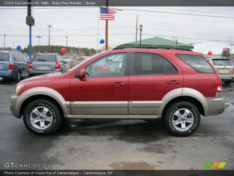 Ruby Red Metallic / Beige 2003 Kia Sorento EX 4WD