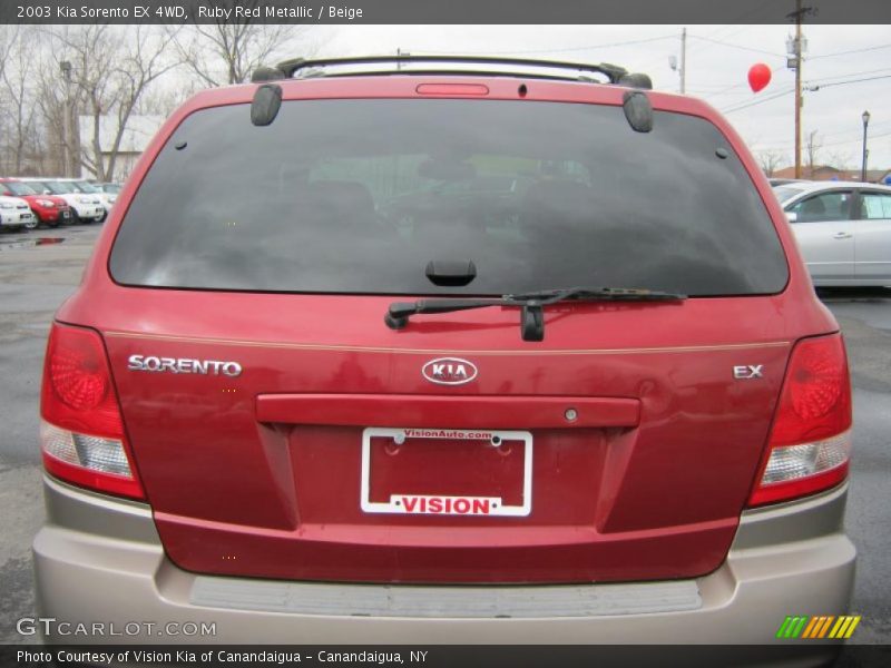 Ruby Red Metallic / Beige 2003 Kia Sorento EX 4WD