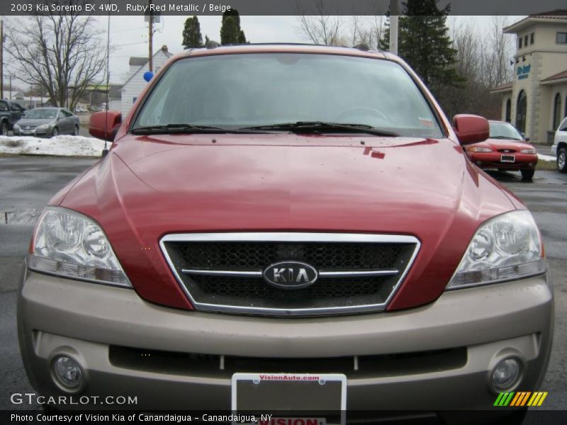 Ruby Red Metallic / Beige 2003 Kia Sorento EX 4WD