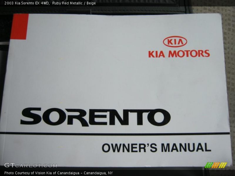Ruby Red Metallic / Beige 2003 Kia Sorento EX 4WD
