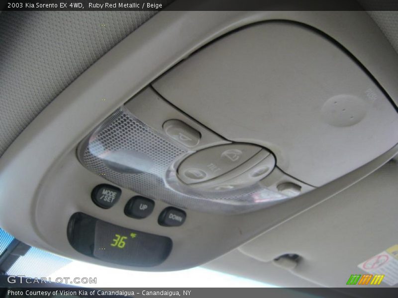 Controls of 2003 Sorento EX 4WD