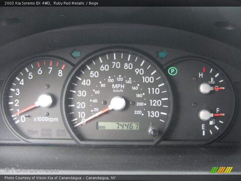  2003 Sorento EX 4WD EX 4WD Gauges