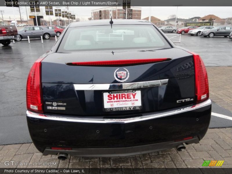 Blue Chip / Light Titanium/Ebony 2008 Cadillac CTS 4 AWD Sedan