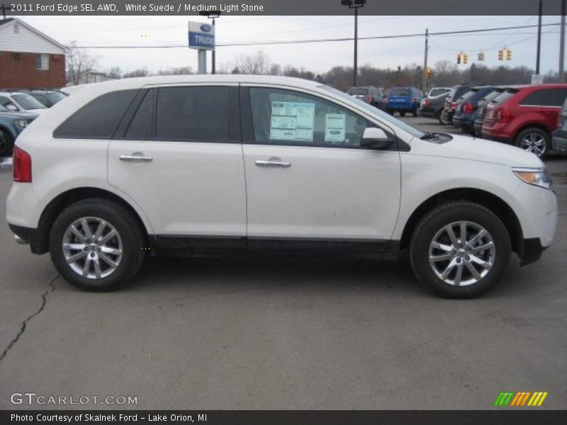 White Suede / Medium Light Stone 2011 Ford Edge SEL AWD