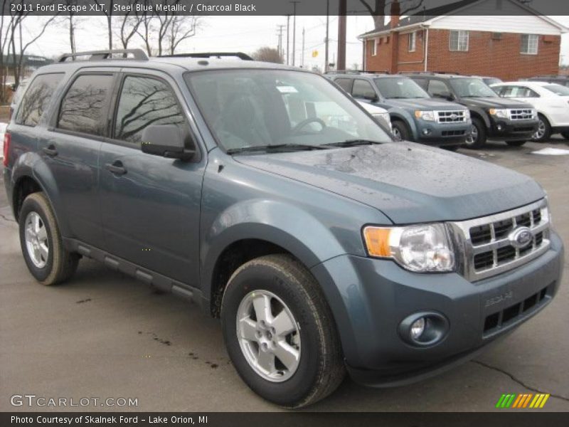 Steel Blue Metallic / Charcoal Black 2011 Ford Escape XLT