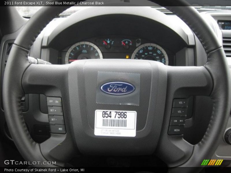 Steel Blue Metallic / Charcoal Black 2011 Ford Escape XLT