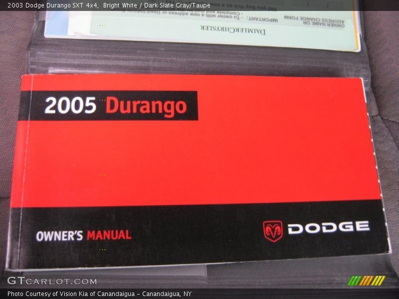 Bright White / Dark Slate Gray/Taupe 2003 Dodge Durango SXT 4x4