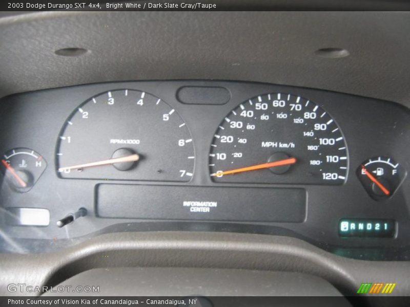 Bright White / Dark Slate Gray/Taupe 2003 Dodge Durango SXT 4x4