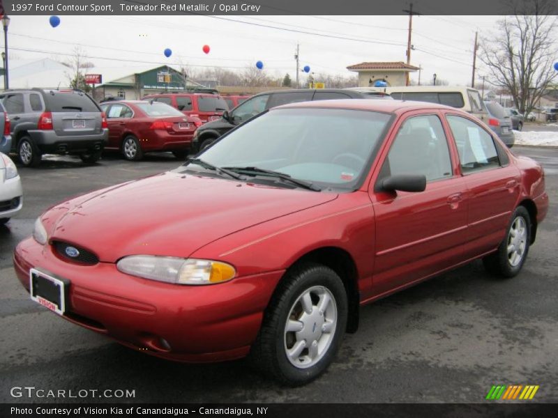 Toreador Red Metallic / Opal Grey 1997 Ford Contour Sport