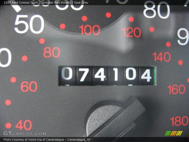Toreador Red Metallic / Opal Grey 1997 Ford Contour Sport