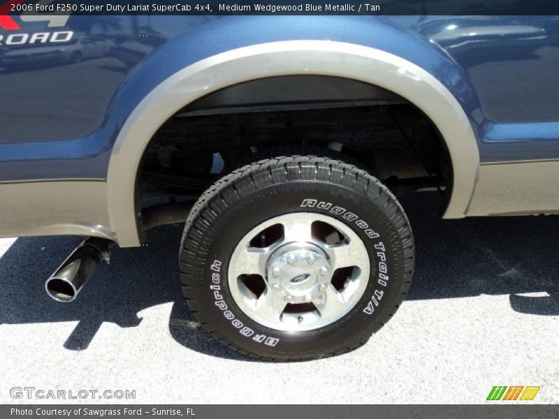 Medium Wedgewood Blue Metallic / Tan 2006 Ford F250 Super Duty Lariat SuperCab 4x4