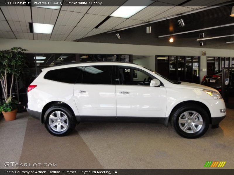 Summit White / Ebony 2010 Chevrolet Traverse LT AWD