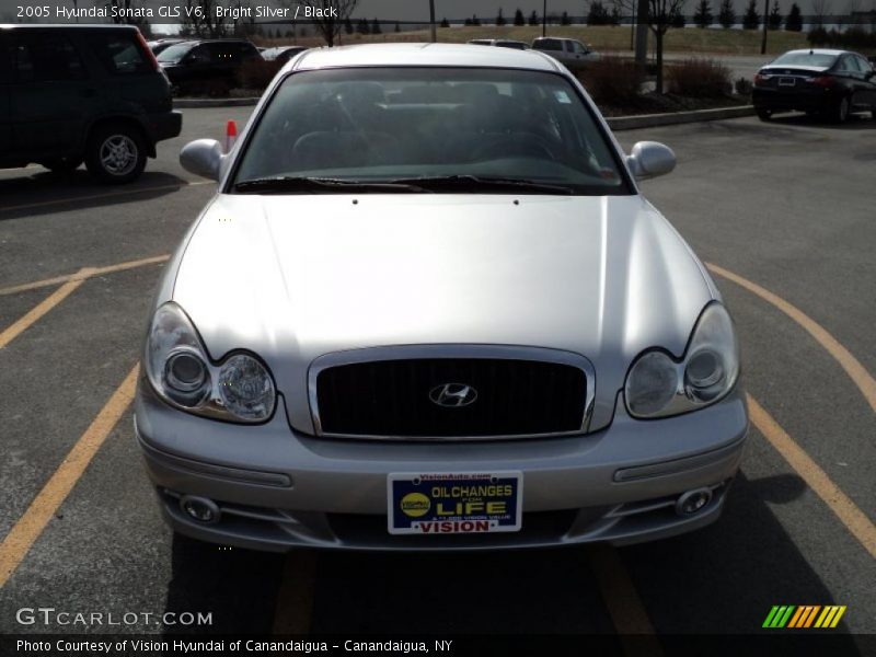 Bright Silver / Black 2005 Hyundai Sonata GLS V6