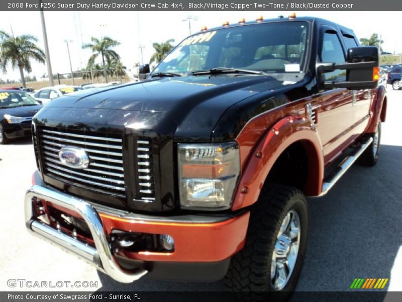  2008 F250 Super Duty Harley Davidson Crew Cab 4x4 Black/Vintage Copper Two-Tone