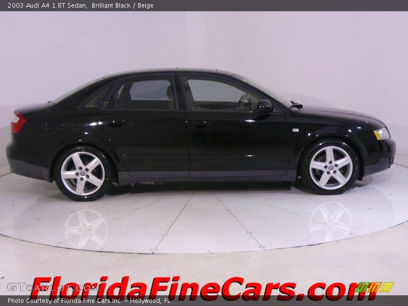 Brilliant Black / Beige 2003 Audi A4 1.8T Sedan
