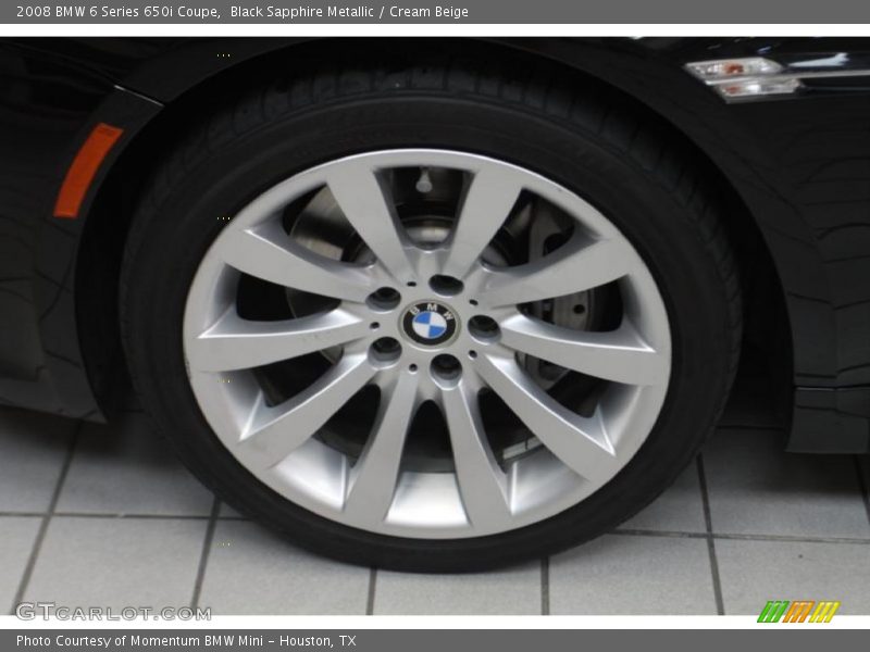 Black Sapphire Metallic / Cream Beige 2008 BMW 6 Series 650i Coupe