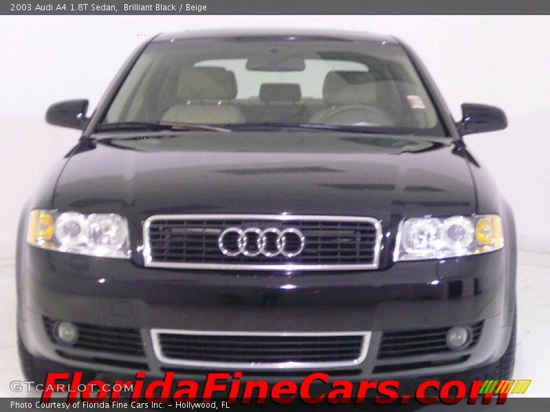 Brilliant Black / Beige 2003 Audi A4 1.8T Sedan